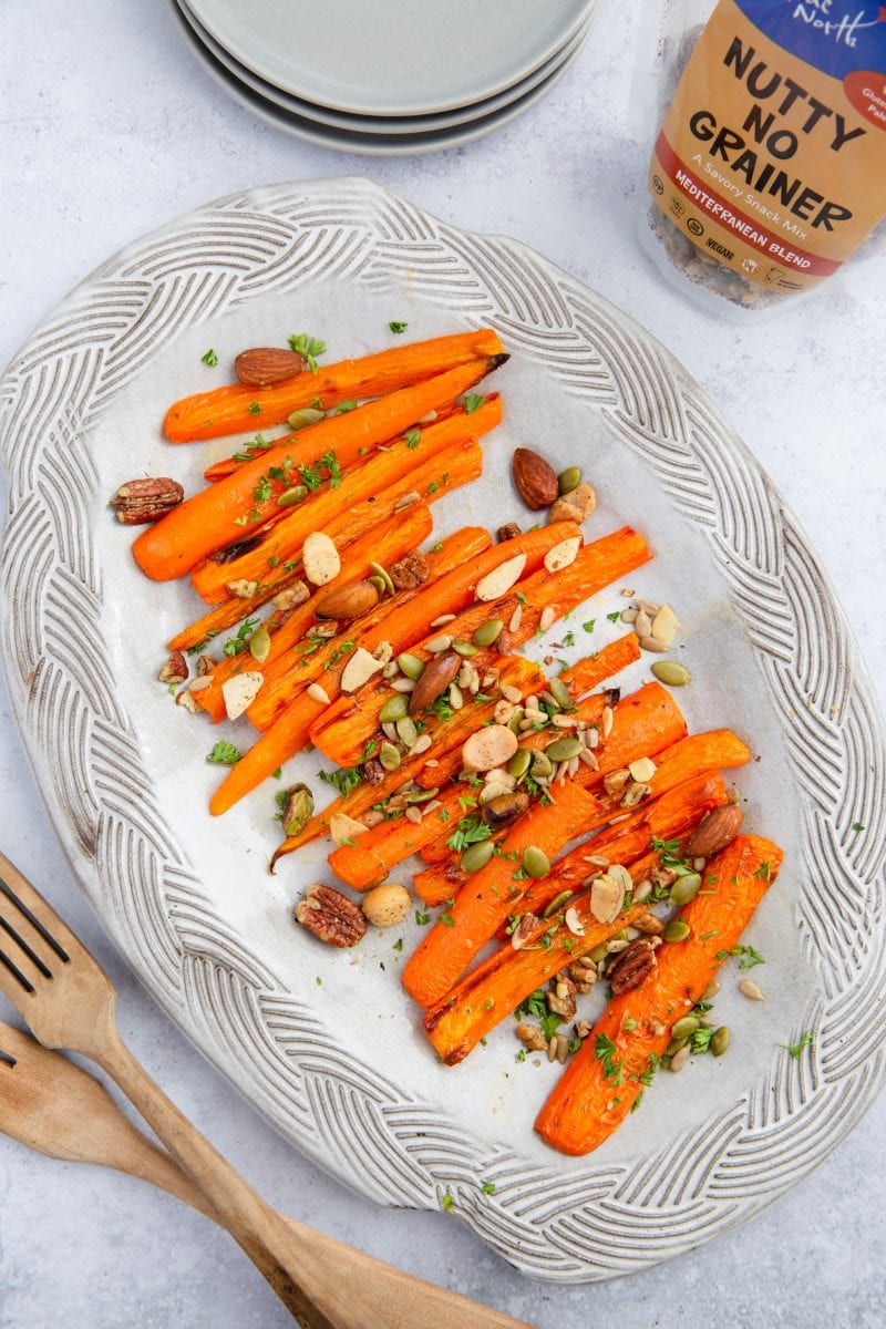 Roasted vegetables with granola, one of the many ways to use granola