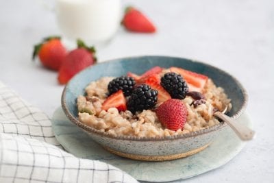 Our Oats So Good Muesli topped with berries, one of the many ways to use granola