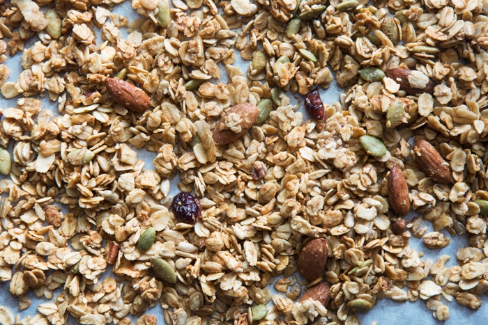 A bunch of Go Nuts Granola to answer the question of what is granola.