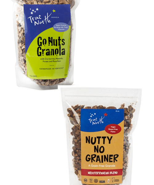 Bags of Go Nuts Granola and Nutty No Grainer Mediterranean 