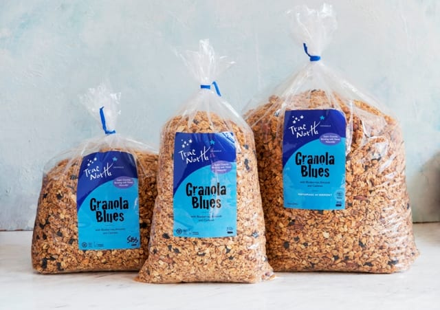 Bags of bulk Granola Blues Granola